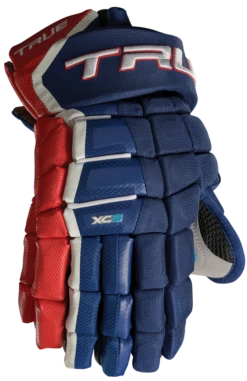 True Hockey True XC9 2020 Senior Hockey Gloves -Hockey Sale Shop B2RAssets 770x1206 red blue 1