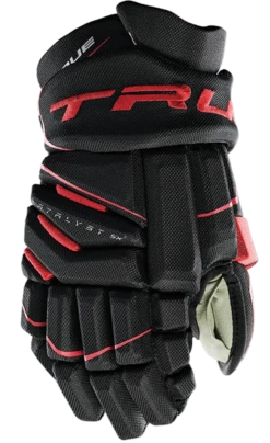True Hockey True Catalyst 5X Junior Hockey Gloves -Hockey Sale Shop CT5xGlove Black Red