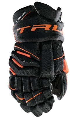 True Hockey True Catalyst 7X Junior Hockey Gloves -Hockey Sale Shop CT7xGlove Black Orange 1